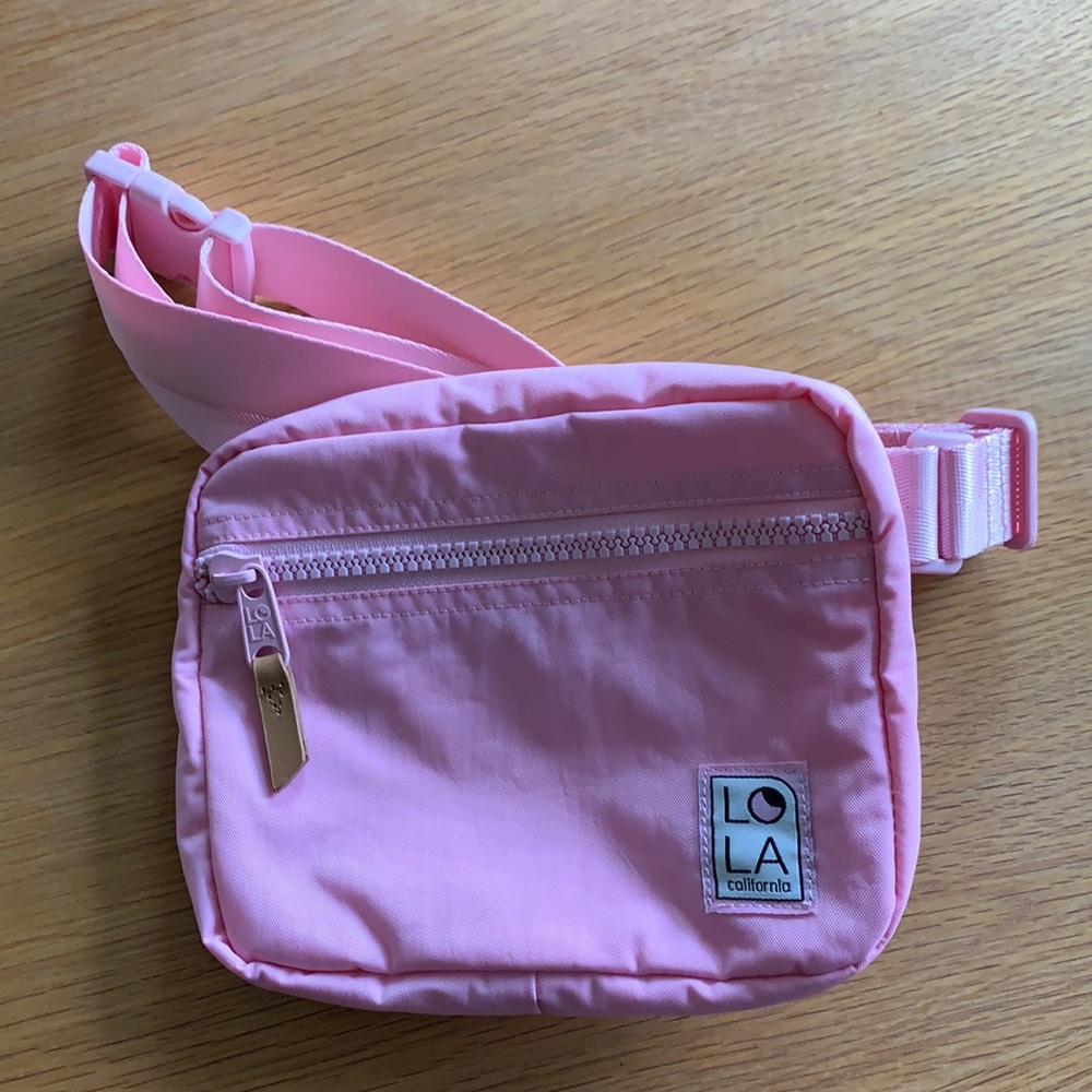 Lola California bubblegum pink hippie Fanny pack, brand new never been used.
